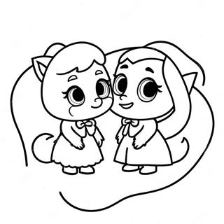 Mal And Evie Friendship Coloring Page 17960-14476