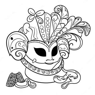 Vibrant Mardi Gras Parade Coloring Page 17990-14494