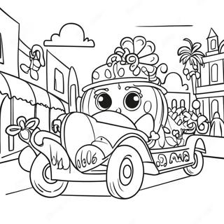 Vibrant Mardi Gras Parade Coloring Page 17990-14496