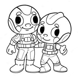 Mikey And Jj Coloring Page 18019-14518