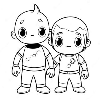 Mikey And Jj Coloring Page 18019-14520