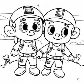 Mikey And Jj Adventure Coloring Page 18020-14527