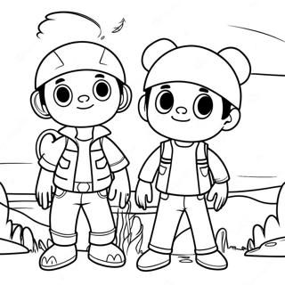 Mikey And Jj Adventure Coloring Page 18020-14528