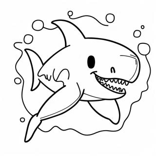 Fierce Megalodon Swimming Coloring Page 1802-1482