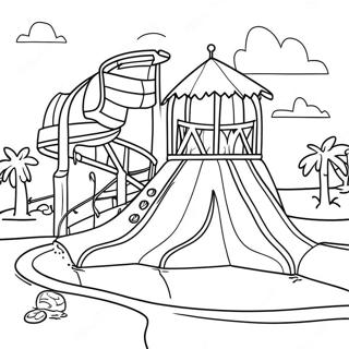 Water Park Coloring Pages