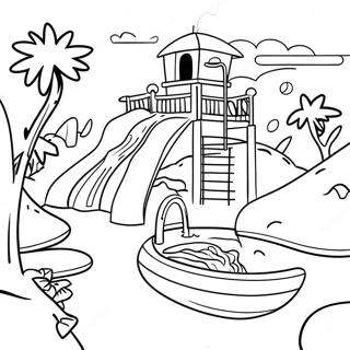 Water Park Coloring Page 18039-14535