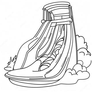 Colorful Water Slide Coloring Page 18040-14537