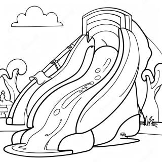 Colorful Water Slide Coloring Page 18040-14538