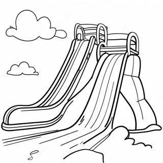 Colorful Water Slide Coloring Page 18040-14539