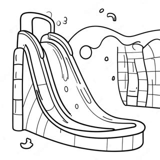 Colorful Water Slide Coloring Page 18040-14540