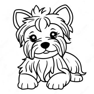 Yorkie Coloring Pages