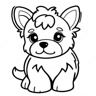 Yorkie Puppy Coloring Page 18049-14542