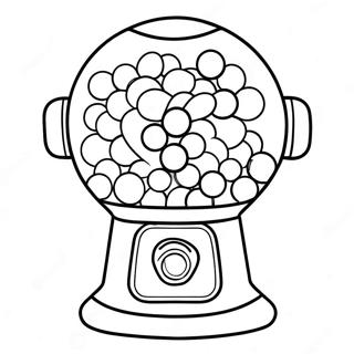 Colorful Gumball Machine Coloring Page 18060-14554