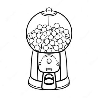 Colorful Gumball Machine Coloring Page 18060-14555