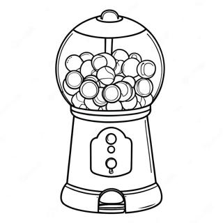 Colorful Gumball Machine Coloring Page 18060-14556