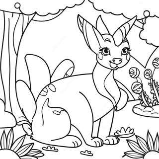 Vibrant Animals In The Garden Coloring Page 18080-14569