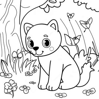 Vibrant Animals In The Garden Coloring Page 18080-14570