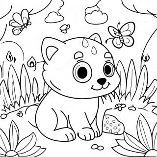 Vibrant Animals In The Garden Coloring Page 18080-14571