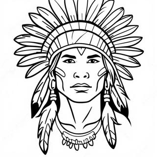 Easy Native American Coloring Pages