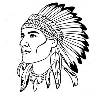 Easy Native American Coloring Page 18089-14574