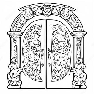 Mysterious Seek Doors Coloring Page 18110-14593