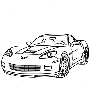 Corvette Sports Car Coloring Page 1811-1493