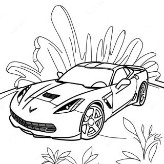 Corvette Sports Car Coloring Page 1811-1494