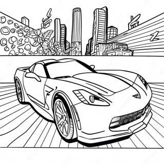 Corvette Sports Car Coloring Page 1811-1496