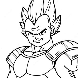 Vegeta In Battle Armor Coloring Page 18130-14609