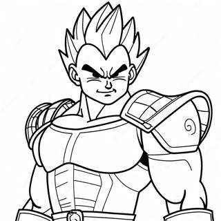 Vegeta In Battle Armor Coloring Page 18130-14612