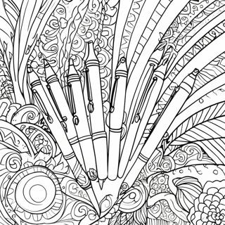 Colorful Pen Designs Coloring Page 18140-14618