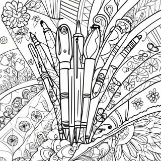 Colorful Pen Designs Coloring Page 18140-14619