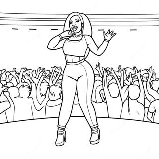 Nicki Minaj Performing On Stage Coloring Page 18160-14630