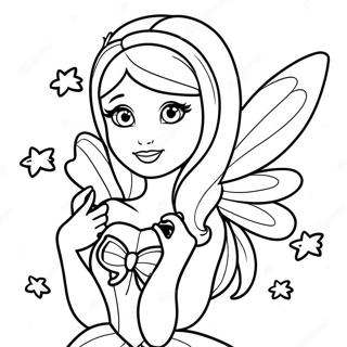 Sparkling Barbie Fairy Coloring Page 18180-14646