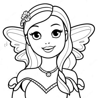 Sparkling Barbie Fairy Coloring Page 18180-14647