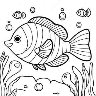 Flounder Underwater Scene Coloring Page 18189-14657