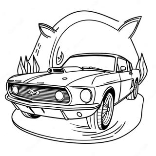 Mustang Car Coloring Page 18199-14663