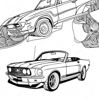 Mustang Car Coloring Page 18199-14664