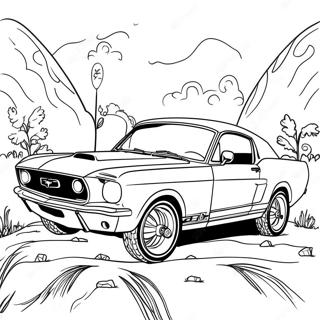 Classic Mustang Coloring Page 18200-14665