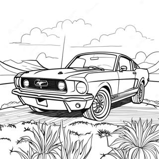 Classic Mustang Coloring Page 18200-14668