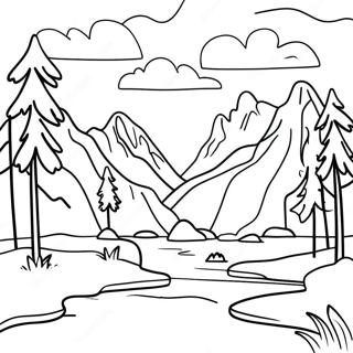 Scenic Alaska Landscape Coloring Page 18220-14681