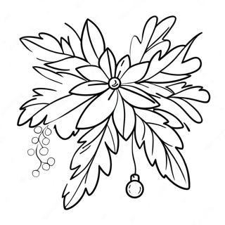 Festive Mistletoe Coloring Page 18230-14694