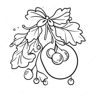 Festive Mistletoe Coloring Page 18230-14695