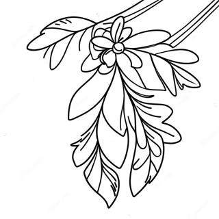 Festive Mistletoe Coloring Page 18230-14696