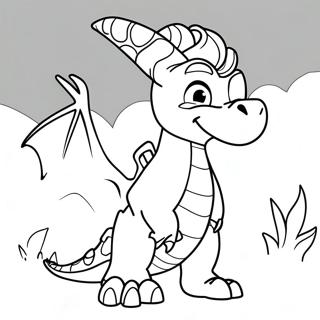 Spyro Breathing Fire Coloring Page 18250-14706