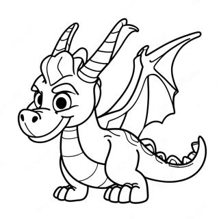 Spyro Breathing Fire Coloring Page 18250-14707