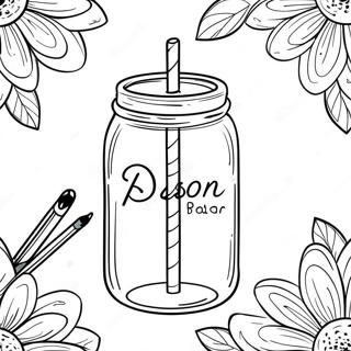 Mason Jar Coloring Pages