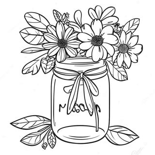 Mason Jar Coloring Page 18269-14714