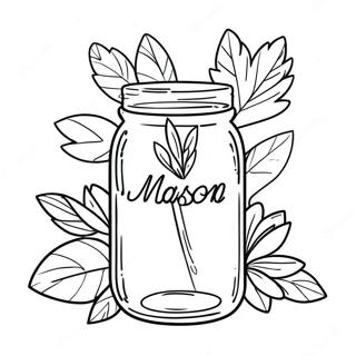 Mason Jar Coloring Page 18269-14715