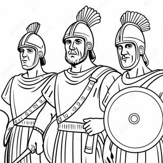 Ancient Roman Soldiers Coloring Page 18280-14733